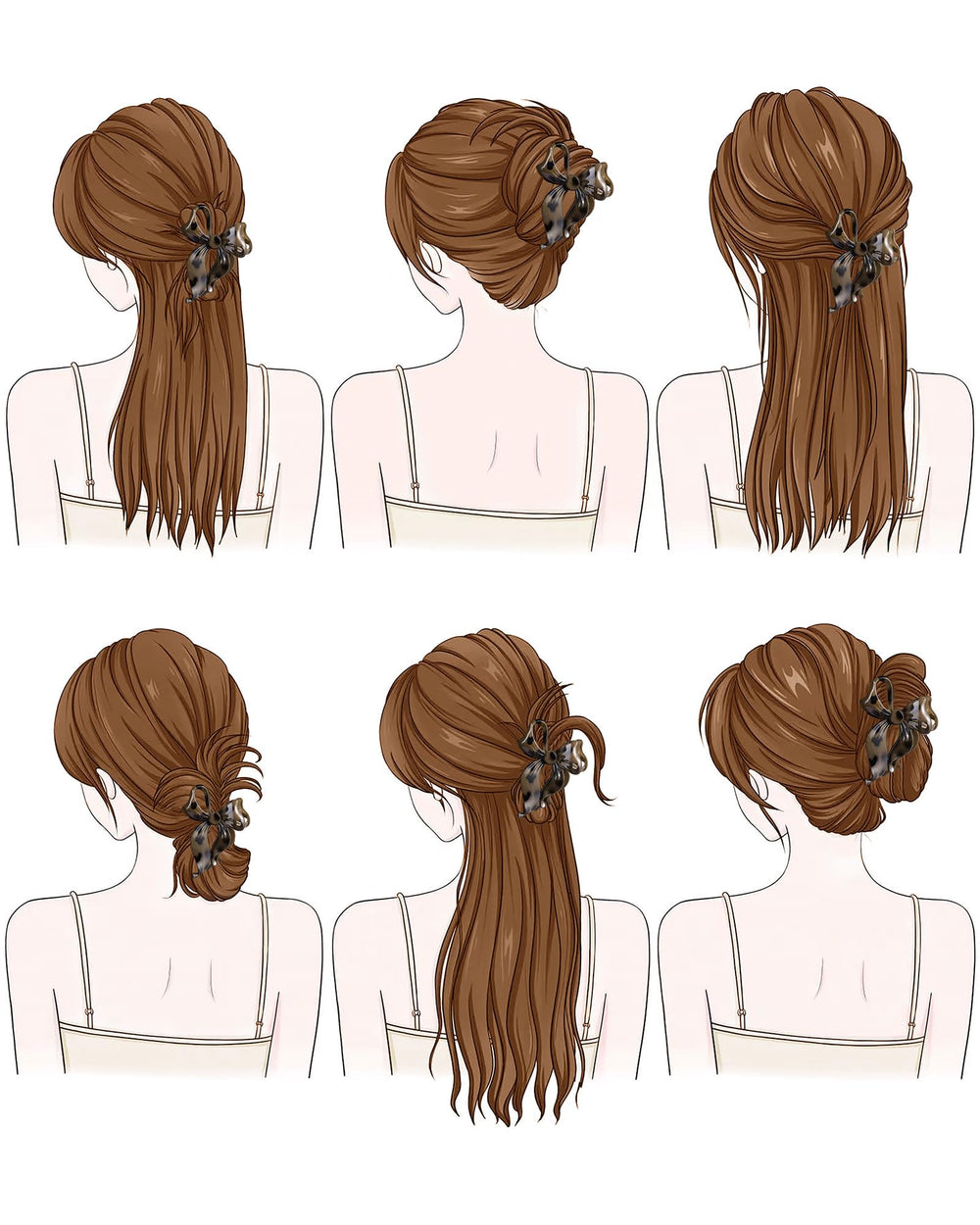 Pinza Mesovor con lazo tendencia: diseño moderno para peinados con estilo.