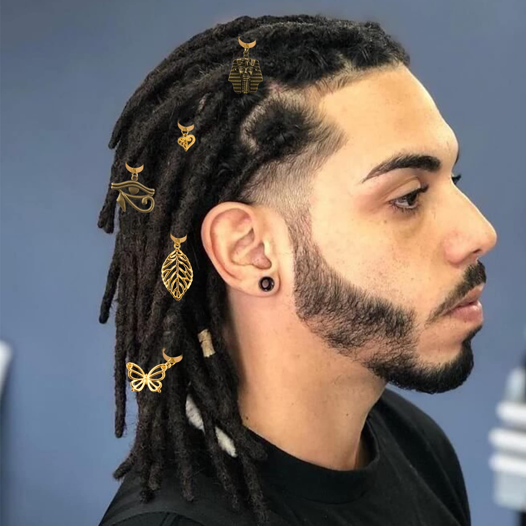 Messen Locs charm concha para trenzas, inspiración marina.