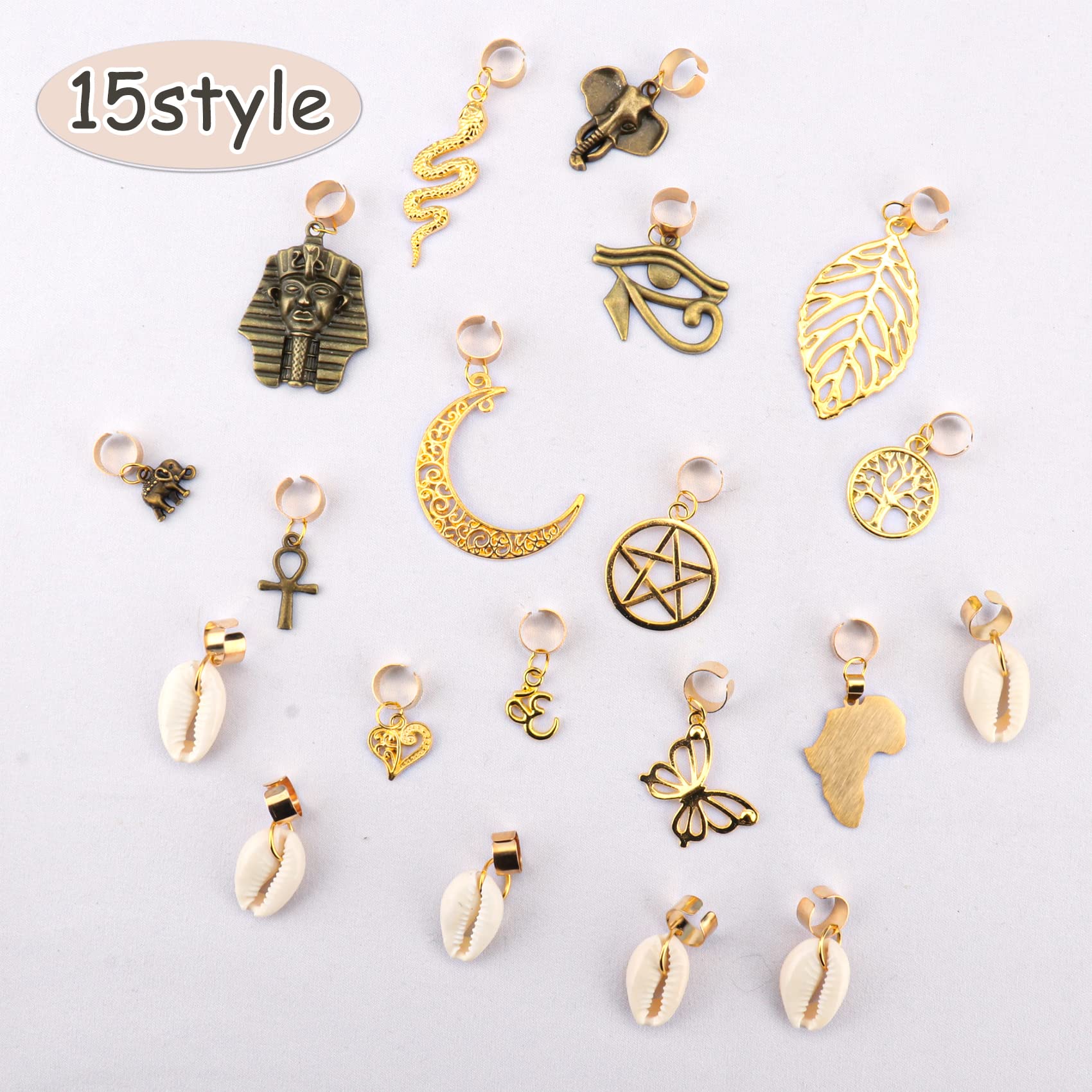 Messen Locs charm cruz para trenzas, estilo bohemio y versátil.