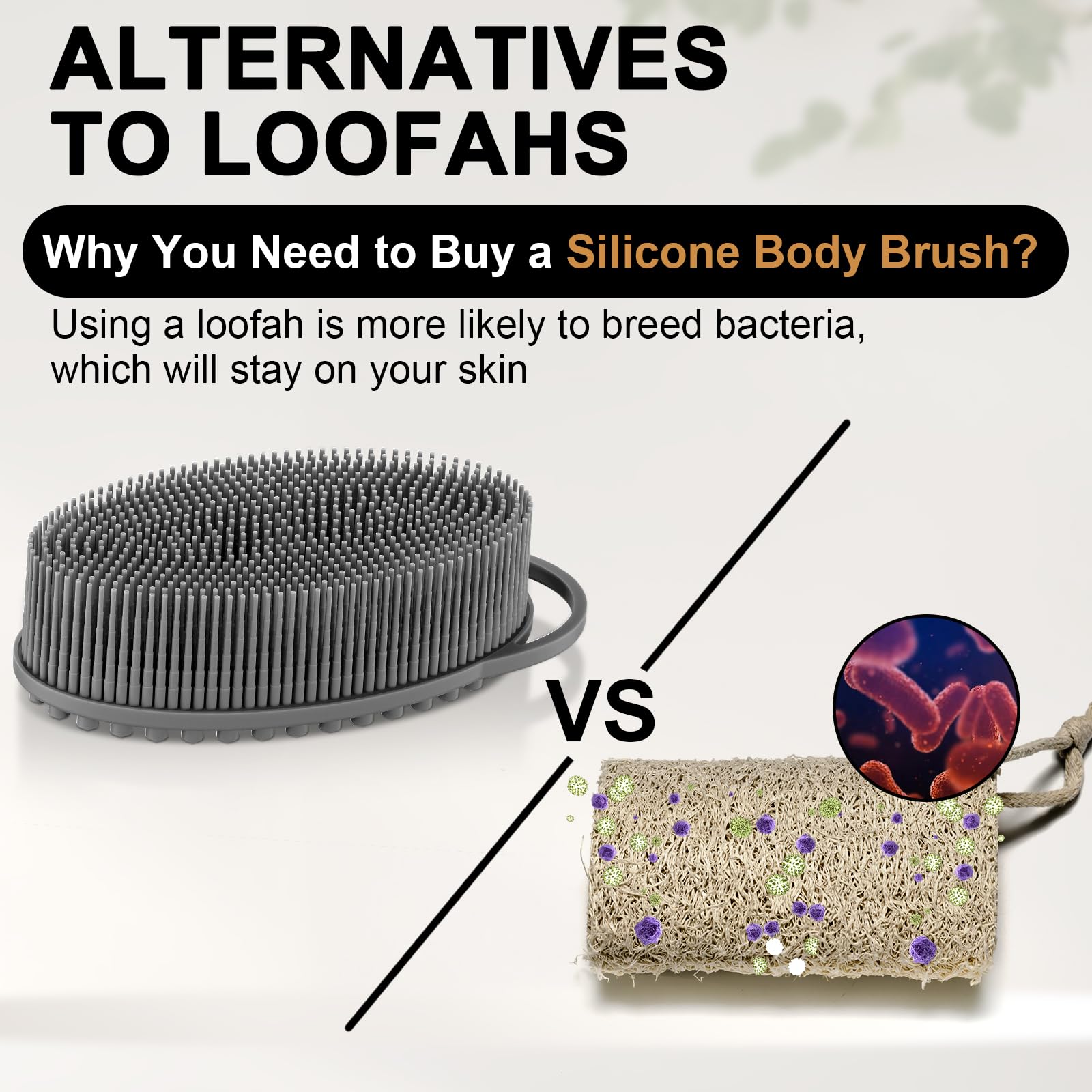 Metene doble cara exfoliante y suave masaje para la piel