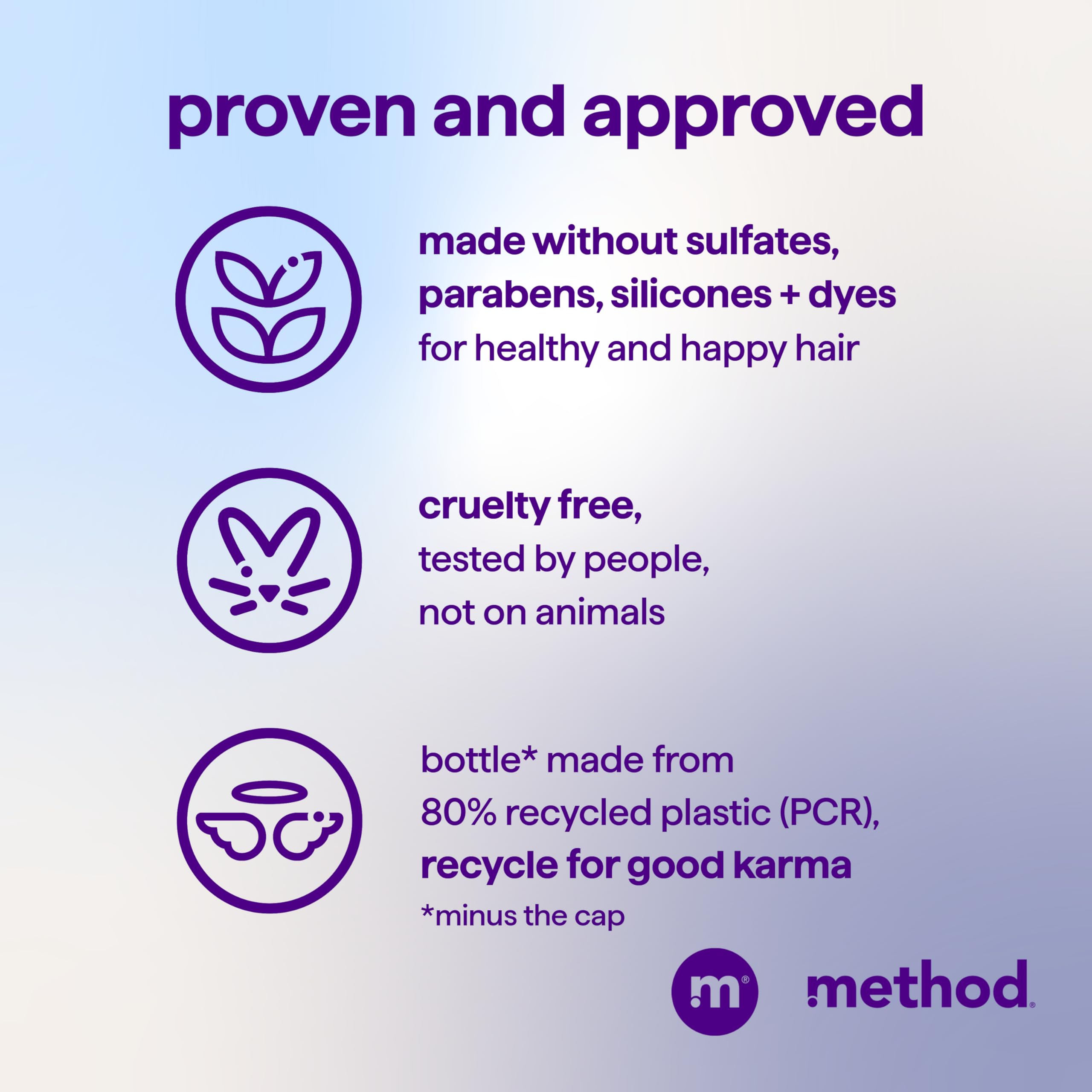 Acondicionador Method Nutricion sencilla, sin parabenos para uso diario seguro