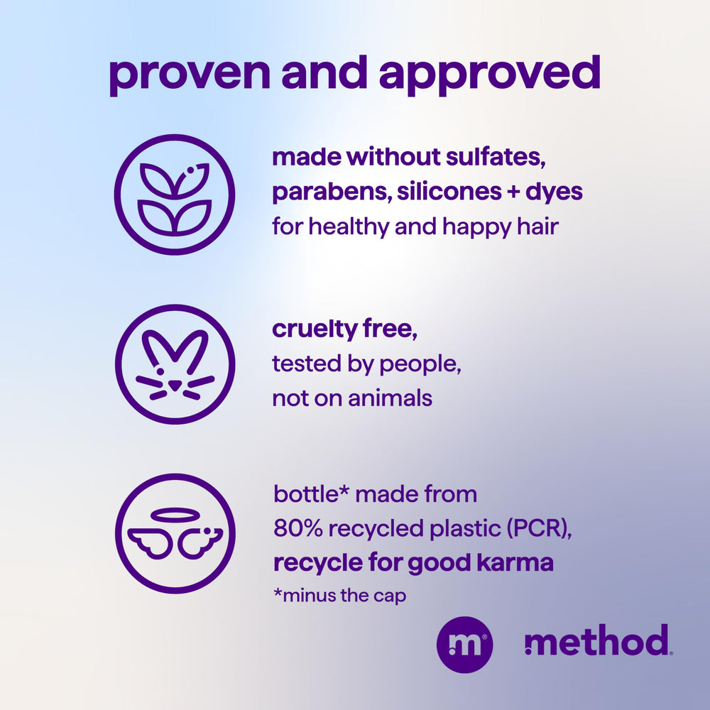 Acondicionador Method Nutricion sencilla, sin parabenos para uso diario seguro
