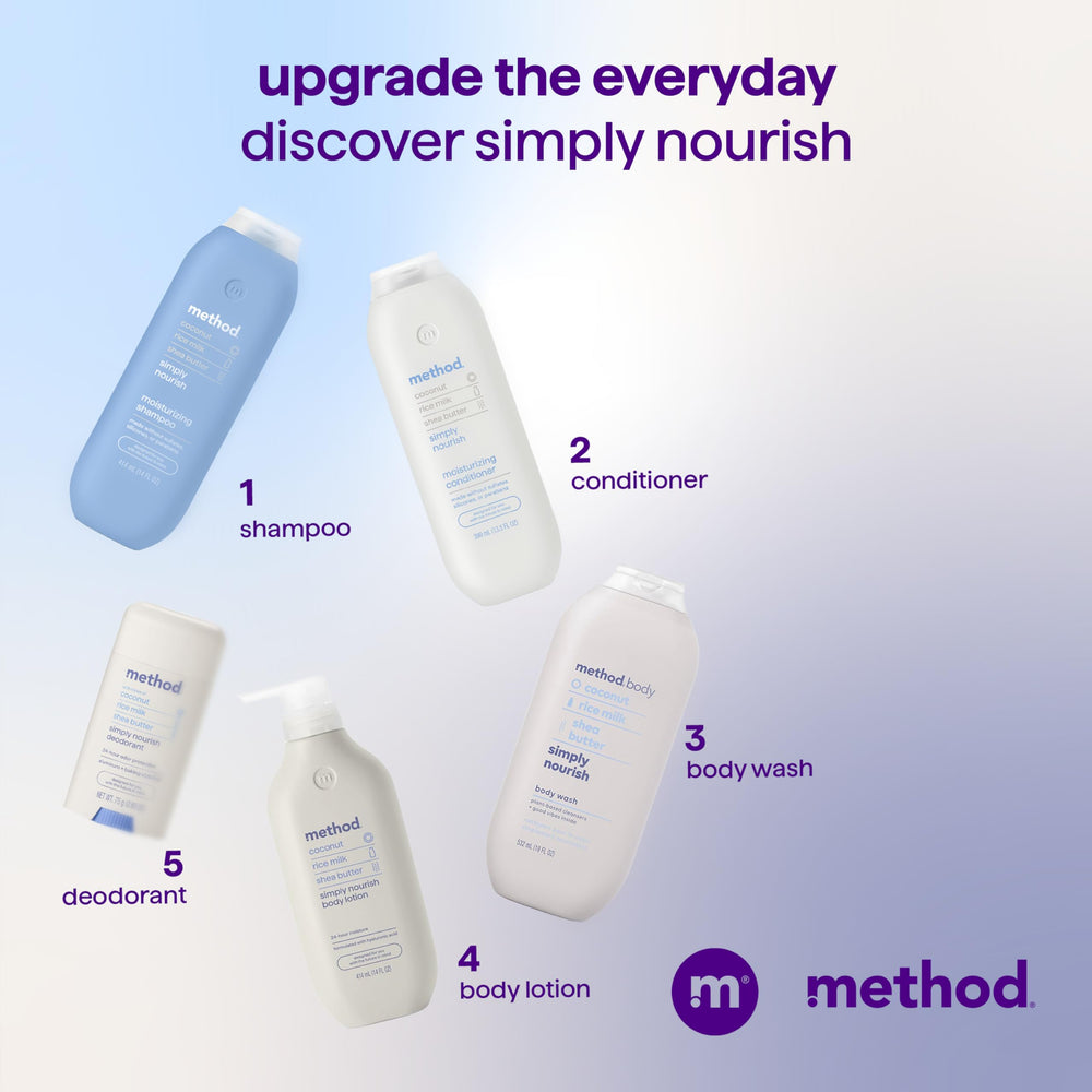 Acondicionador Method Nutricion sencilla, uso diario para cabello hidratado