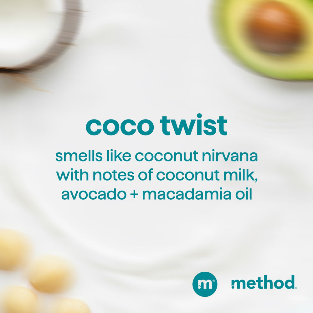 Method Curl Defining Co-Wash Coco Twist: etiqueta clara con información clave