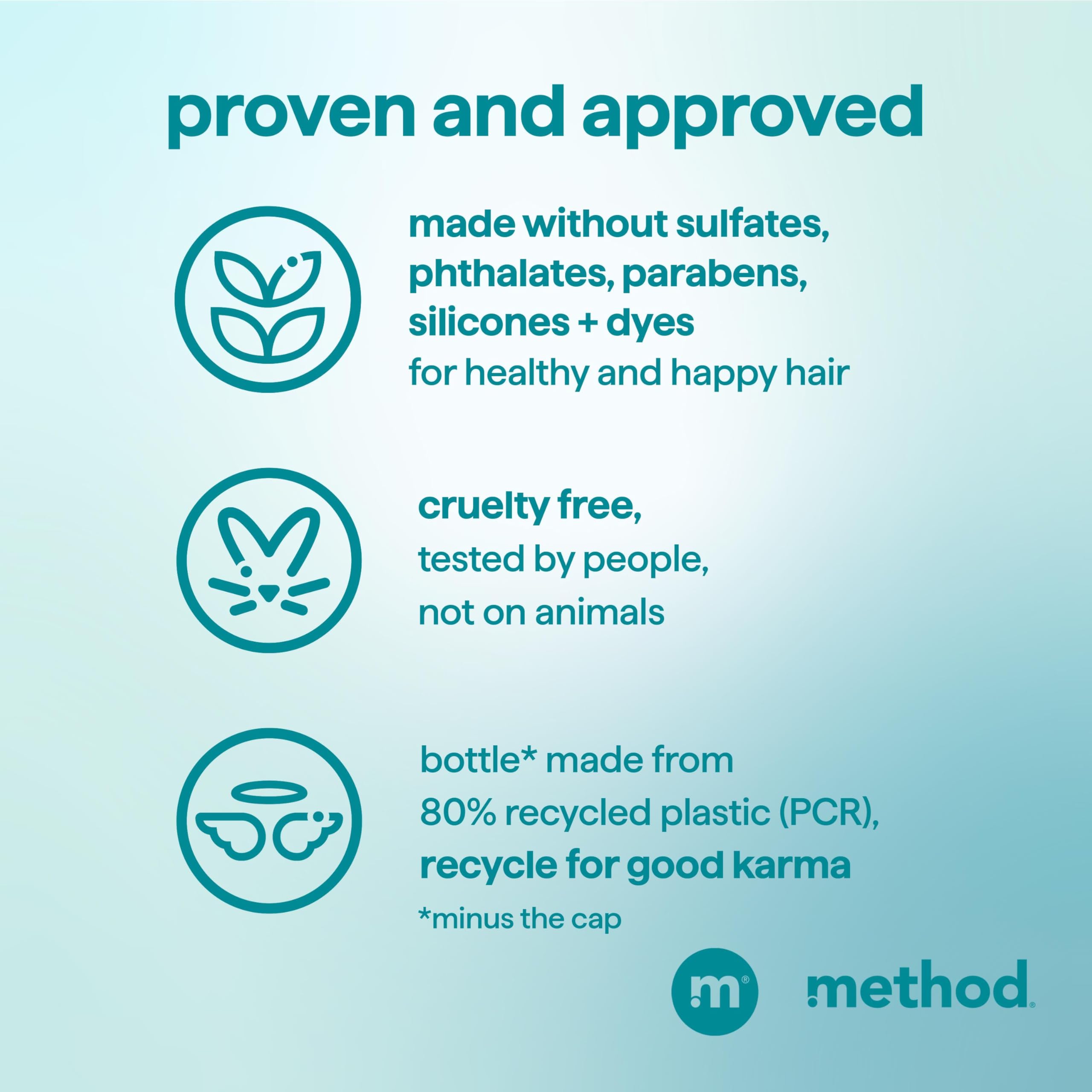 Method Curl Defining Co-Wash Coco Twist: ingredientes clave visibles para el cuidado capilar