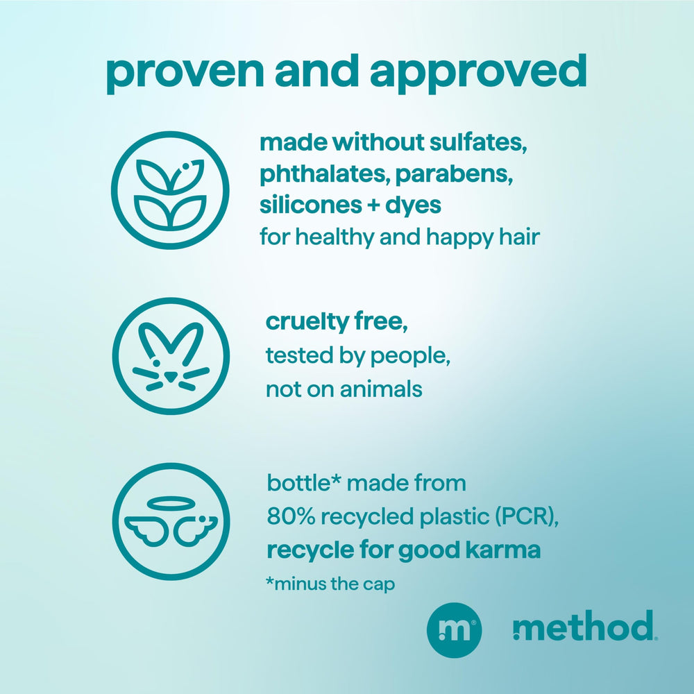 Method Curl Defining Co-Wash Coco Twist: ingredientes clave visibles para el cuidado capilar