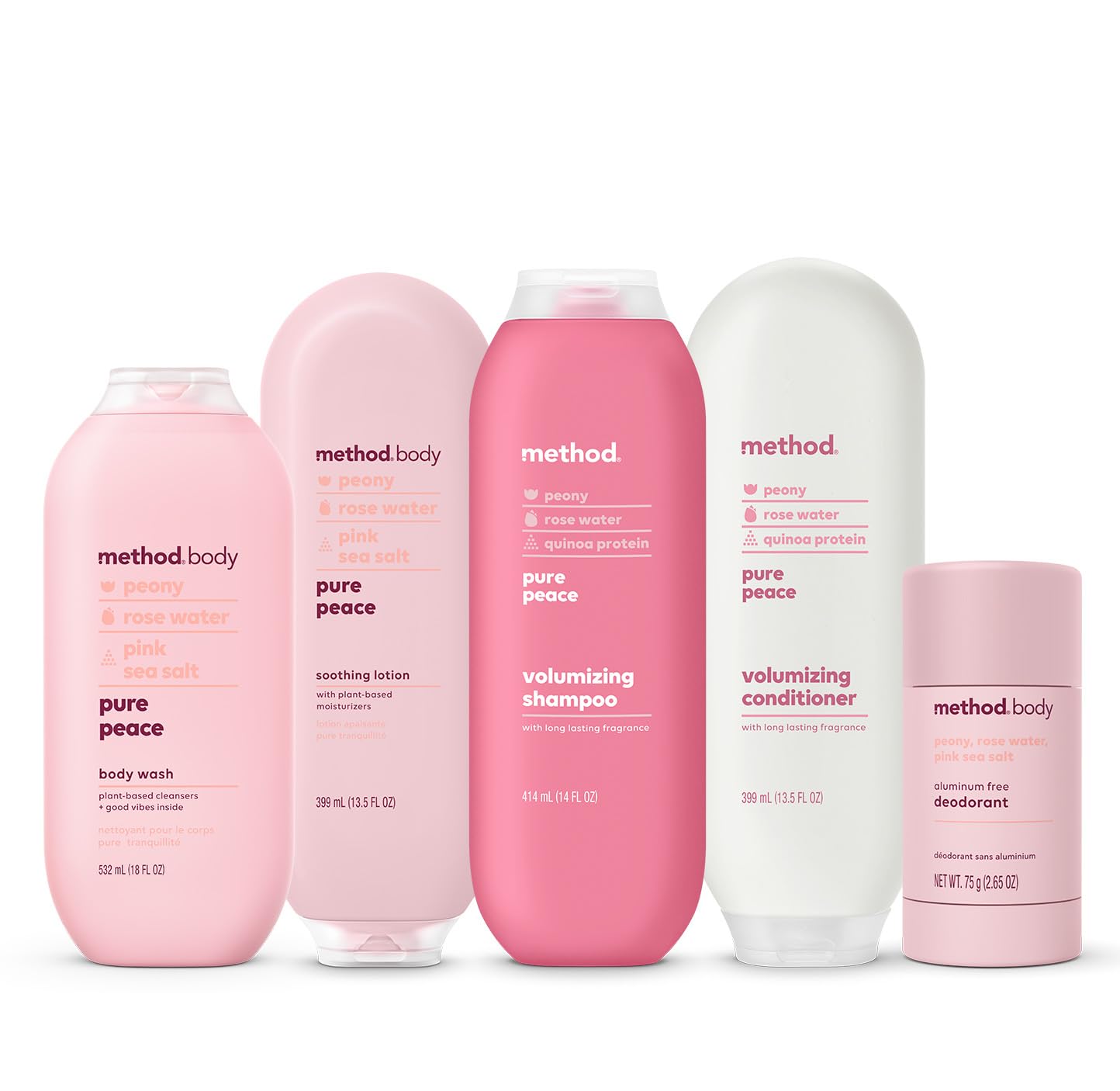 Aplicación en manos con Method Daily Lotion Pure Peace para piel suave.