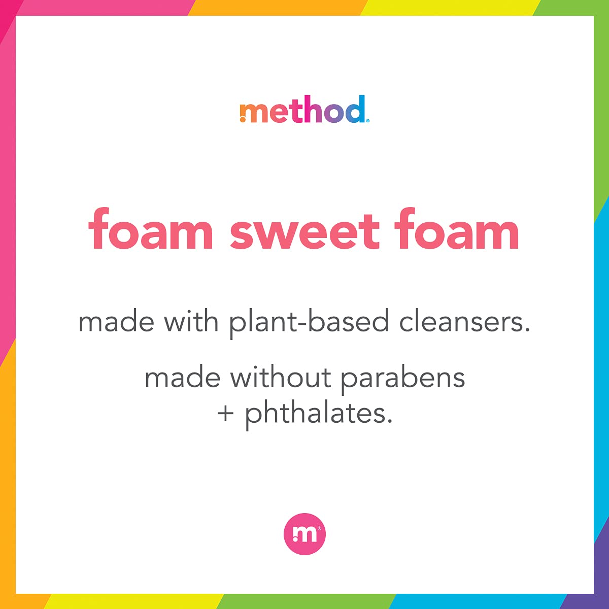 Etiqueta del producto Method Pomelo Rosa, diseño limpio y aroma cítrico suave.