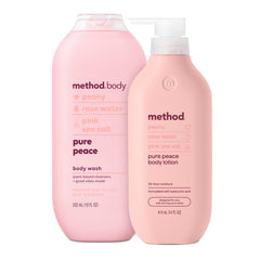 Botella de gel de ducha Method Pure Peace con aroma suave para la piel