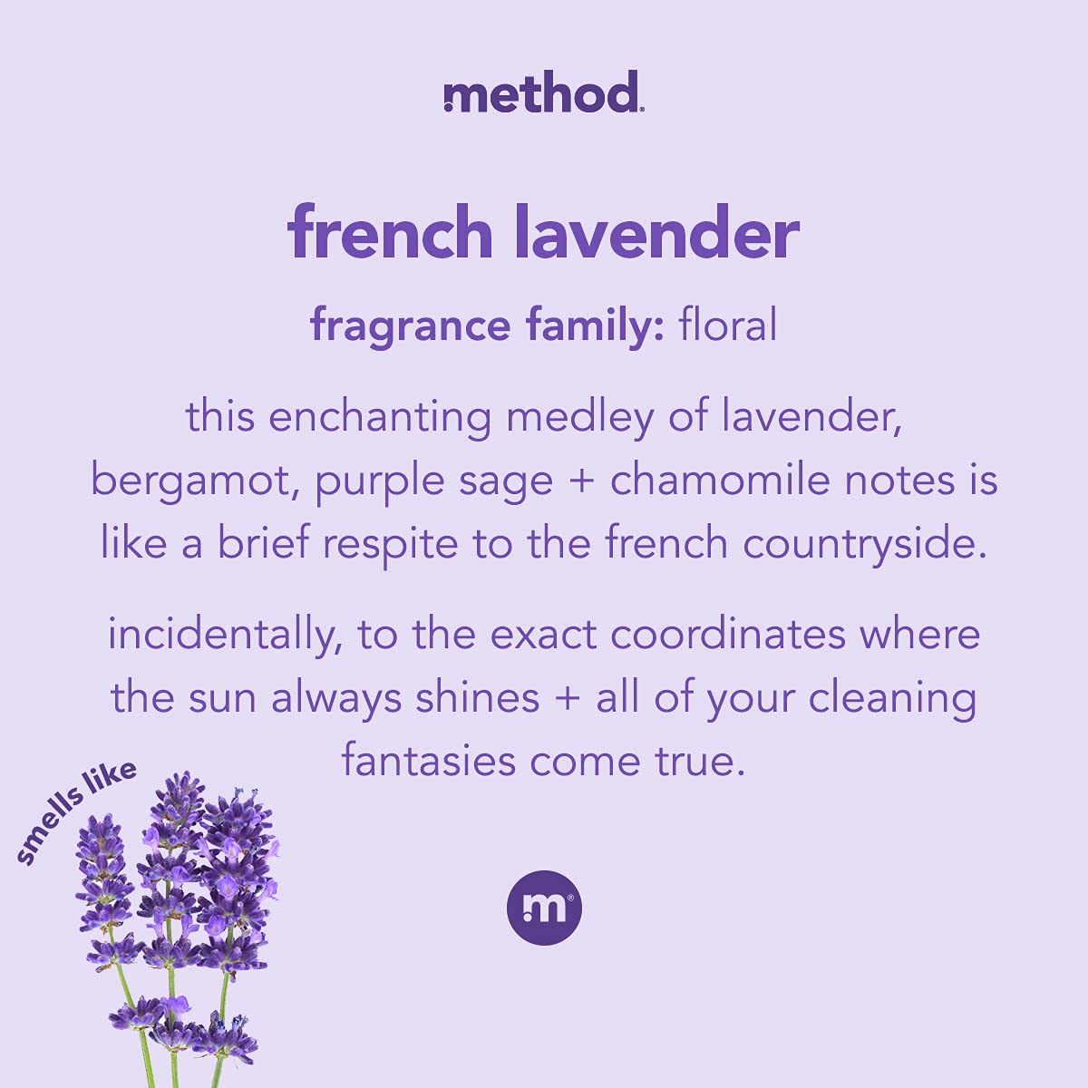 Method Gel Lavado de Manos Lavanda Francesa, uso diario en fregadero