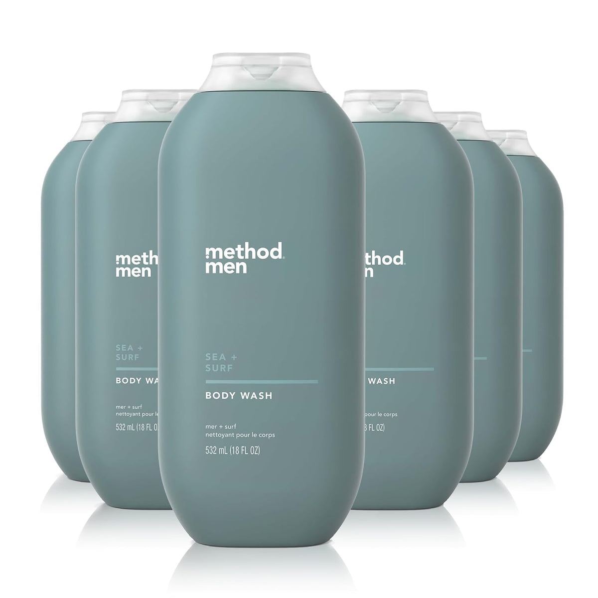 Botella Method Men 18oz con fragancia marina para ducha fresca y revitalizante