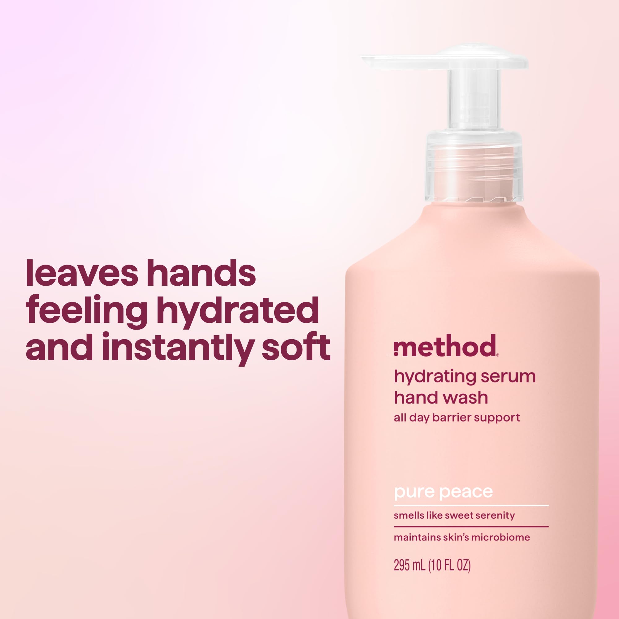 Method Jabón de Manos, ingredientes como jojoba, cuidado nutritivo para piel sensible.
