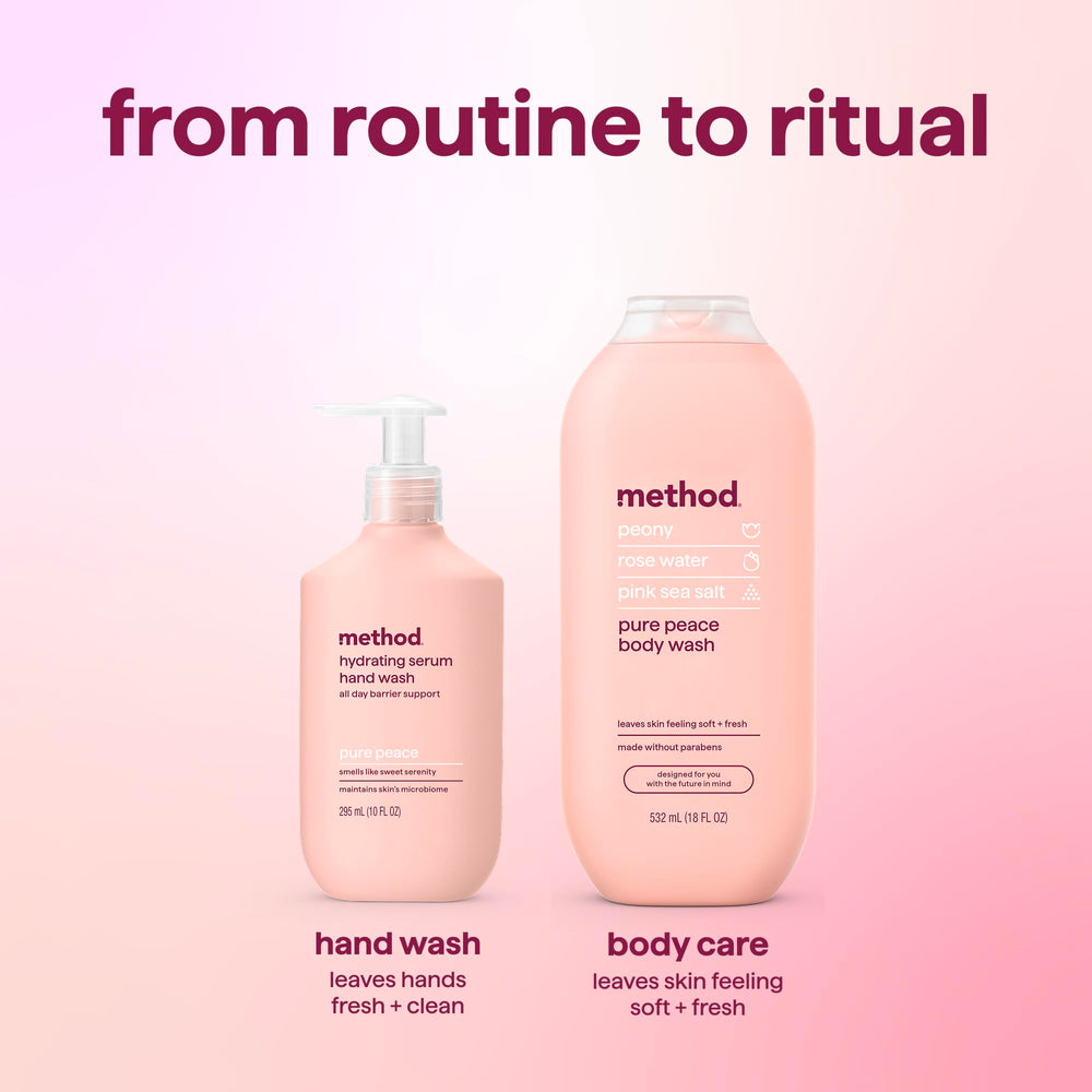 Method Jabón de Manos, limpieza suave con pH equilibrado, piel cómoda.