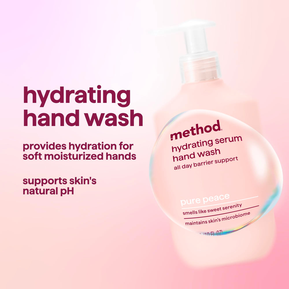 Method Jabón de Manos, notas de rosas y peonías, aroma agradable para relajación.