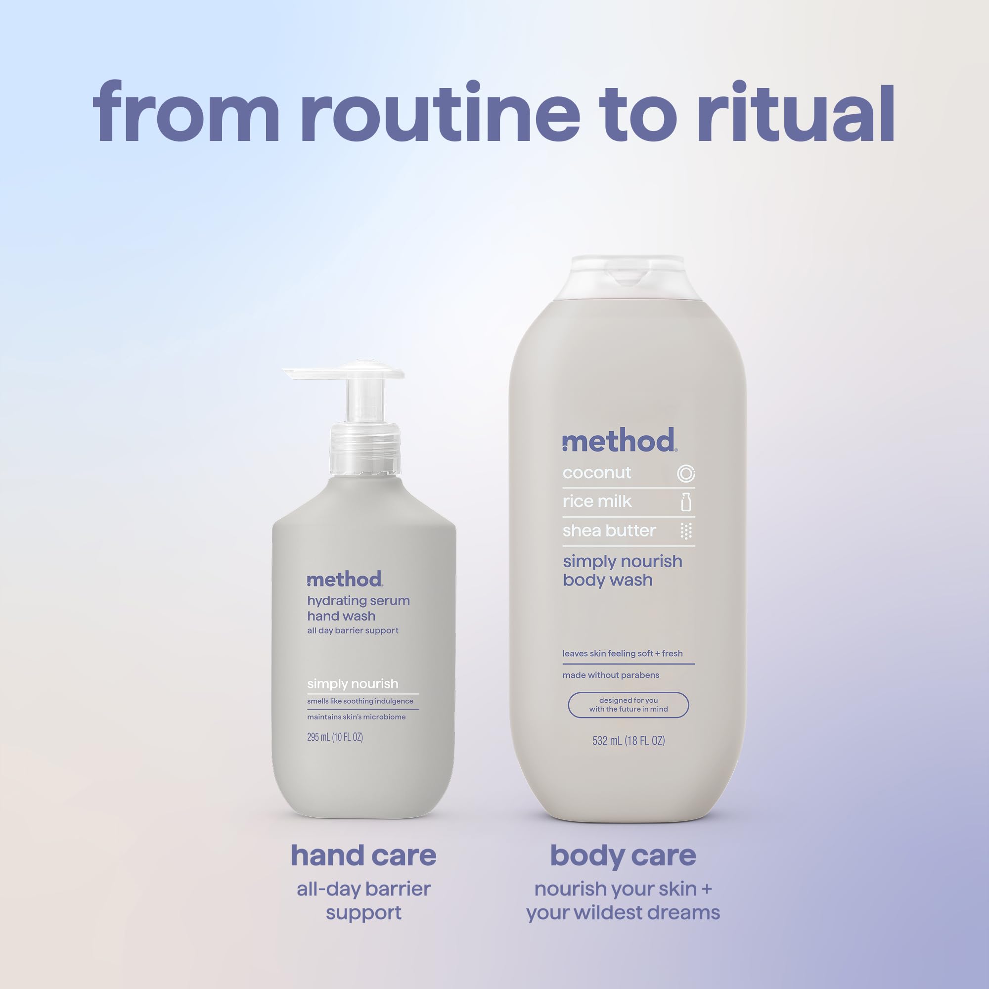 Method envase reciclado 80% plástico para sostenibilidad.