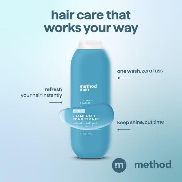 Method Men Glacier + Granite: argán y jojoba para cabello suave
