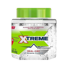Gel Xtreme con aloe vera para cabello suave al peinar.