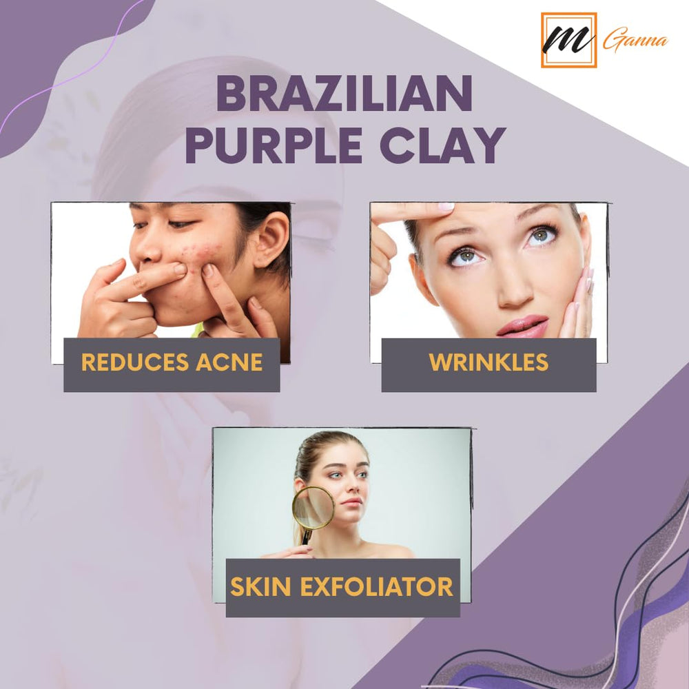 mGanna arcilla púrpura brasileña exfoliante suave para la piel