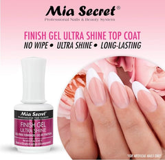 Mia Secret UV Finish Gel con acabado brillante y duradero.