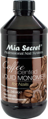 Mia Secret Coffee Scented Liquid Monomer en botella para uñas acrílicas.