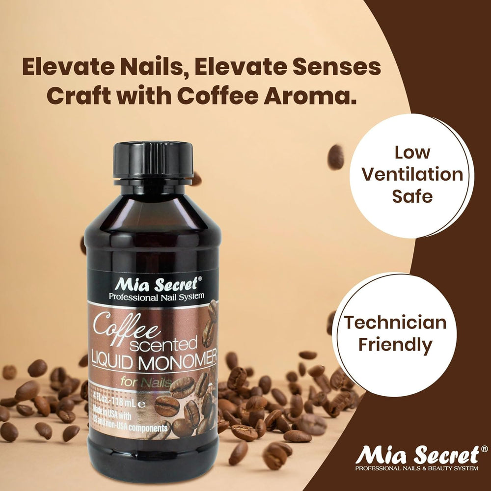 Vierte el monómero para una sesión con aroma a café.