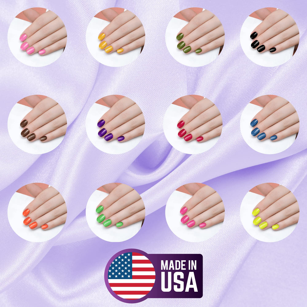 Aplicación de uñas con tonos Frutales Mia Secret, ejemplo de acabado.