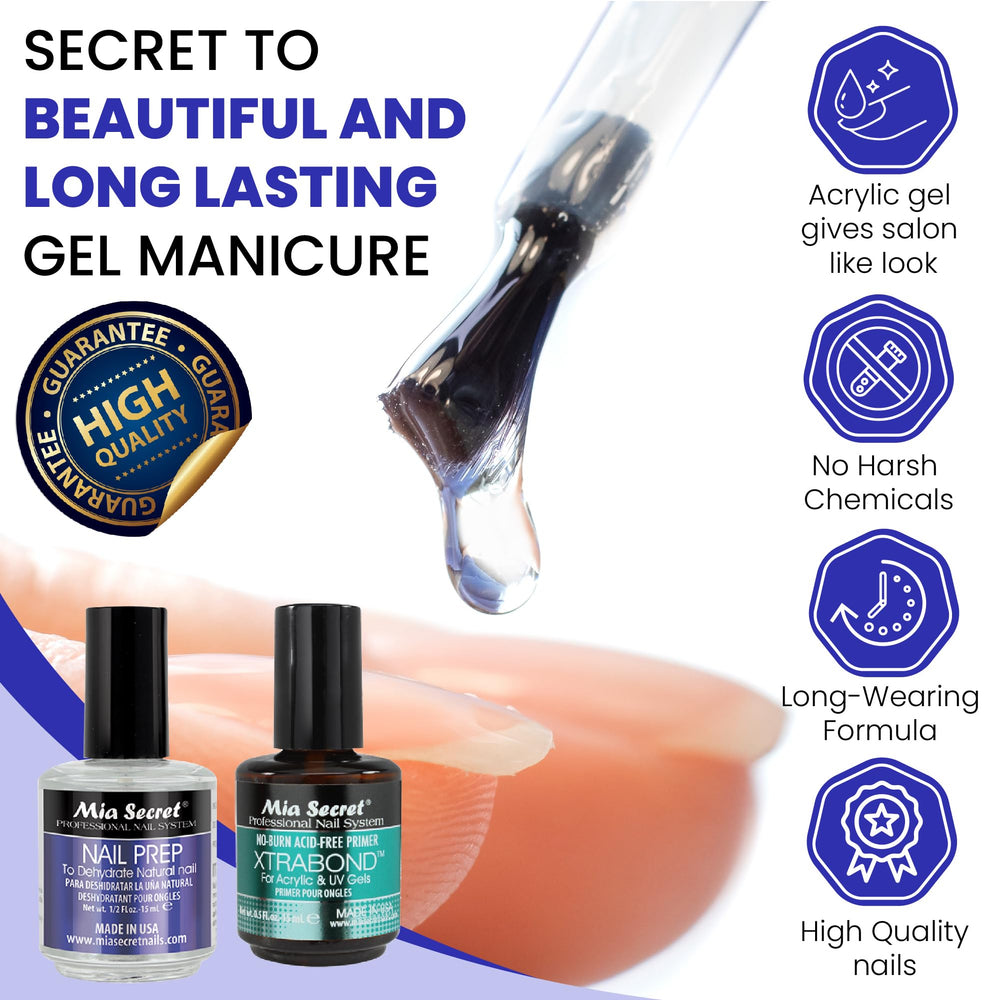 Mia Secret Kit Acrílico de Estudio, polvo acrílico de alta durabilidad