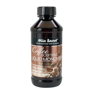 Mia Secret monómero líquido olor cafe en botella de 4 onzas para uñas.