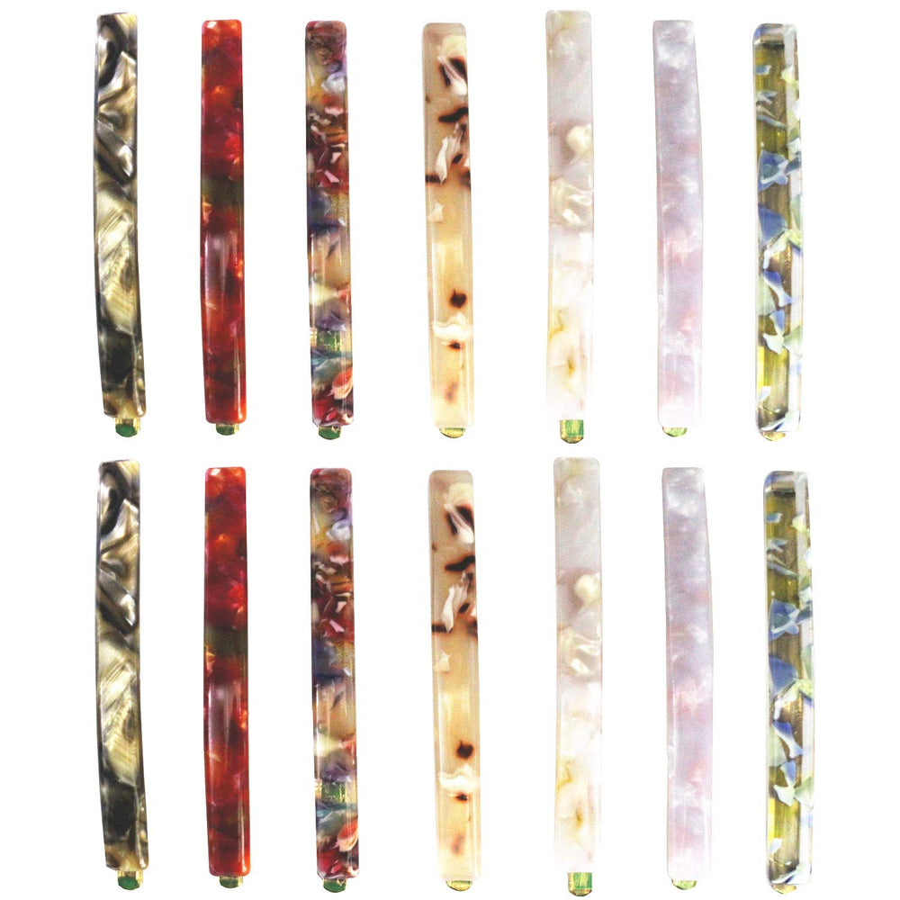 MIAO JIN horquillas acetato geométricas para todo tipo de cabello.