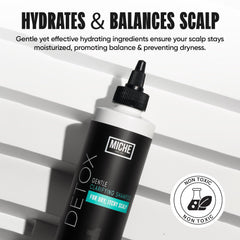 Miche Beauty Detox Shampoo: aplicación suave en cuero cabelludo para limpieza delicada.
