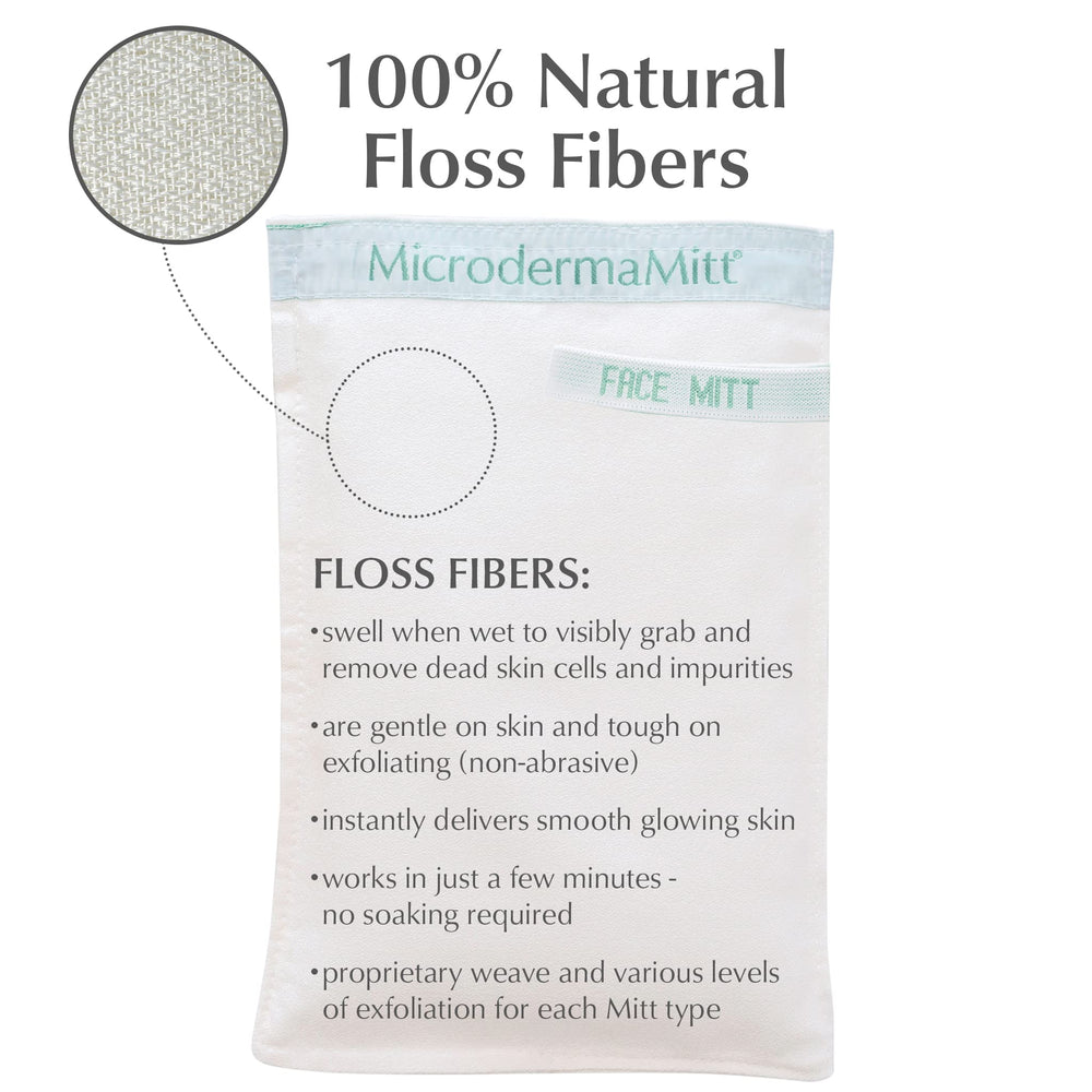 MicrodermaMitt exfoliación para ducha, limpieza profunda suave durante la rutina.