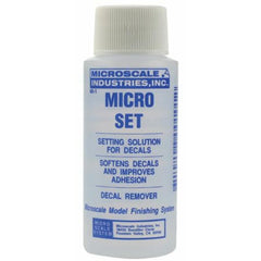 Microscale BMF129, solución de fijación de calcomanías, aplicación suave y sin burbujas.