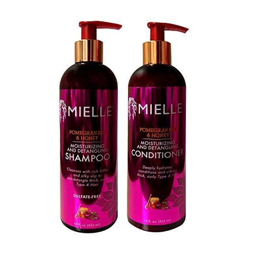 Mielle Granada y Miel acondicionador para desenredar y definir rizos
