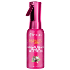 Acondicionador Mielle Organics Babassu y Menta en botella para cabello suave.
