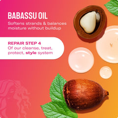 Desenredo fácil con Mielle Organics Babassu y Menta para cabello suave.