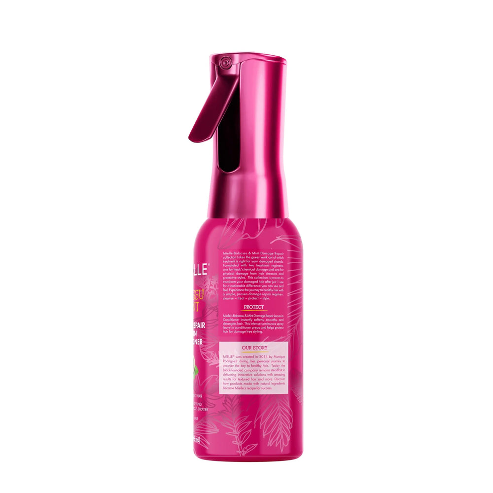 Envase práctico para aplicación rápida de Mielle Organics Babassu y Menta.