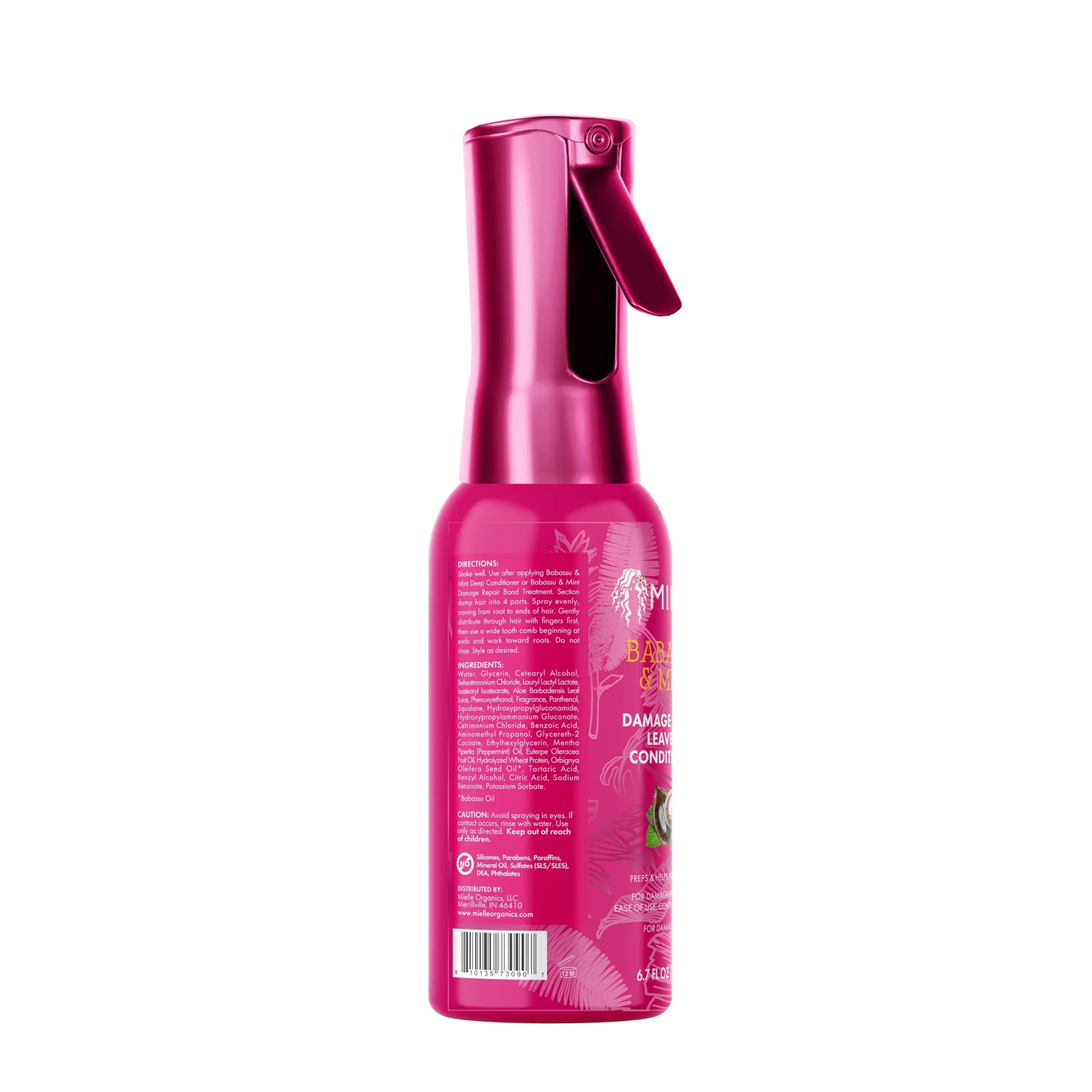 Sin siliconas para un peinado más limpio con Mielle Organics Babassu y Menta.