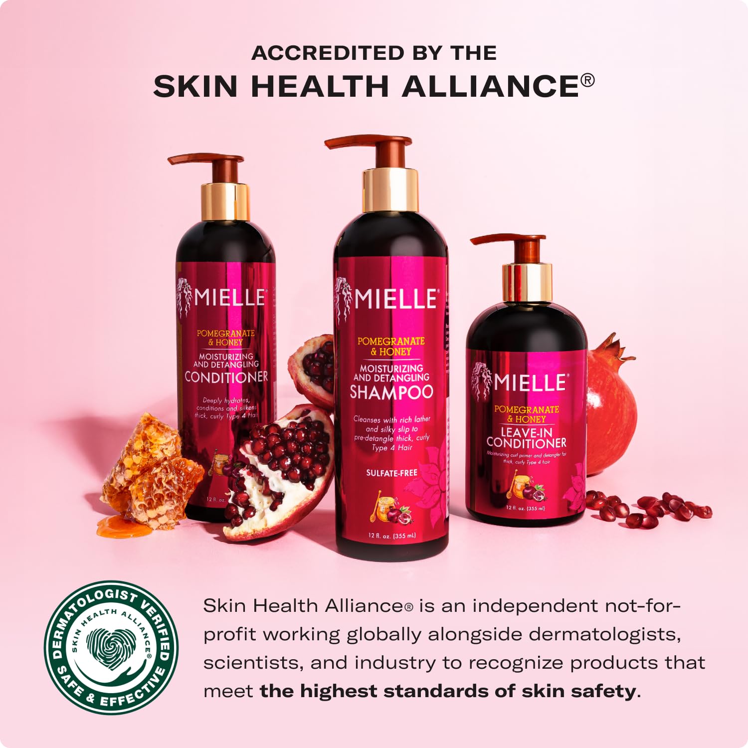 Mielle Organics Granada y Miel Espuma cremosa de lavado: limpieza suave sin resecar.