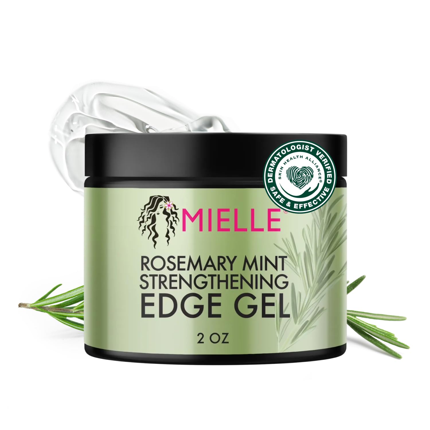 Mielle Organics control de bordes romero y menta, fijación fuerte para bordes definidos.