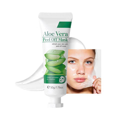 MIESCHER Mascarilla despegable de aloe vera en aplicación suave para hidratación.