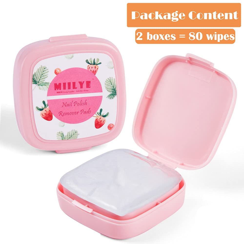 Fragancia afrutada de MIILYE mientras remueves esmalte.
