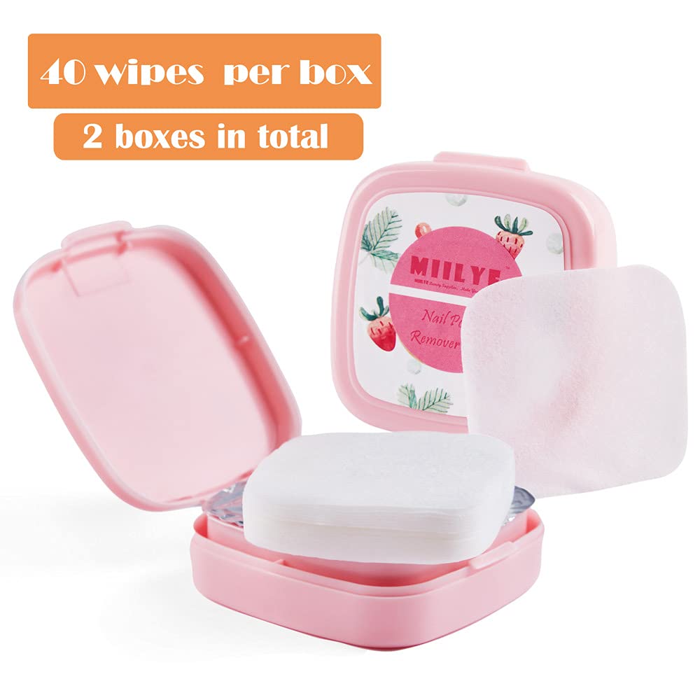 Una toallita MIILYE para remover esmalte instantáneamente.