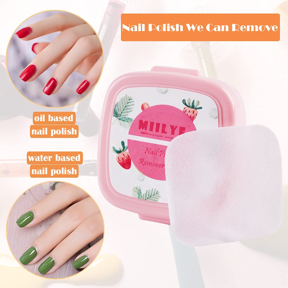 Toallitas MIILYE aptas para esmalte a base de agua.