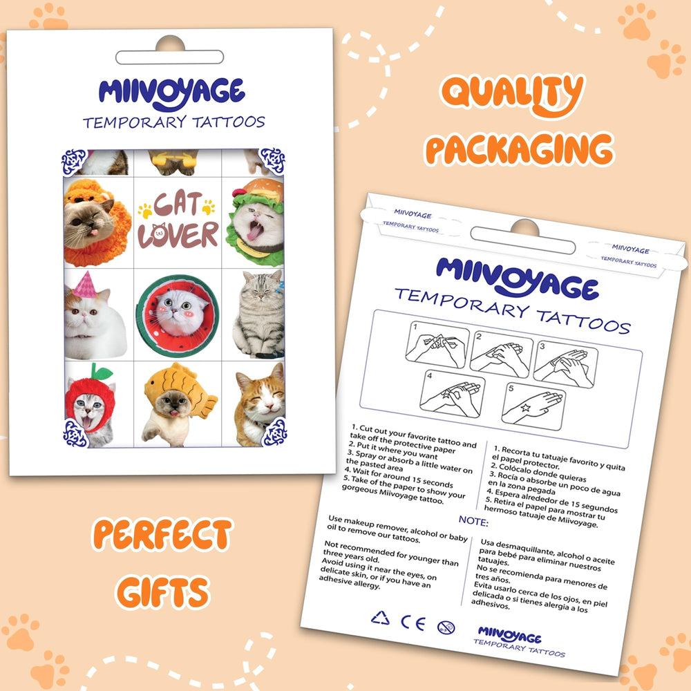 Conjunto empaquetado individualmente MIIVOYAGE, tatuajes impermeables para fiestas.