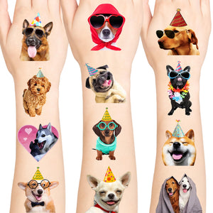 MIIVOYAGE tatuajes perros variedad de diseños, ideal para fiestas y recompensas escolares.