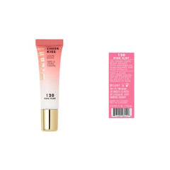 Milani Cheek Kiss rosa rubor muestra en piel para ver color real.
