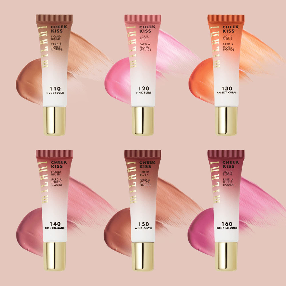 Coloración rosa Milani Cheek Kiss para mejillas luminosas.