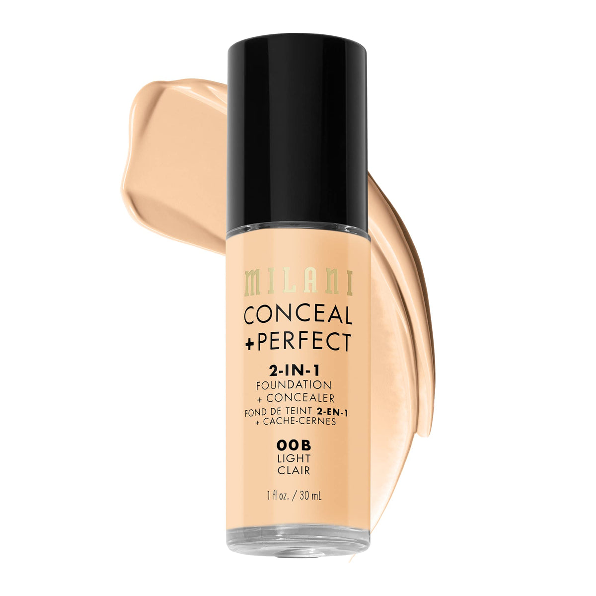 Milani Conceal + Perfect en botella para un acabado natural y uniforme.
