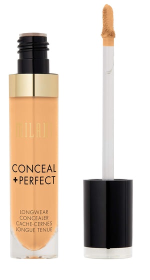 Milani Conceal + Perfect cubre ojeras e imperfecciones con cobertura cremosa y duradera.