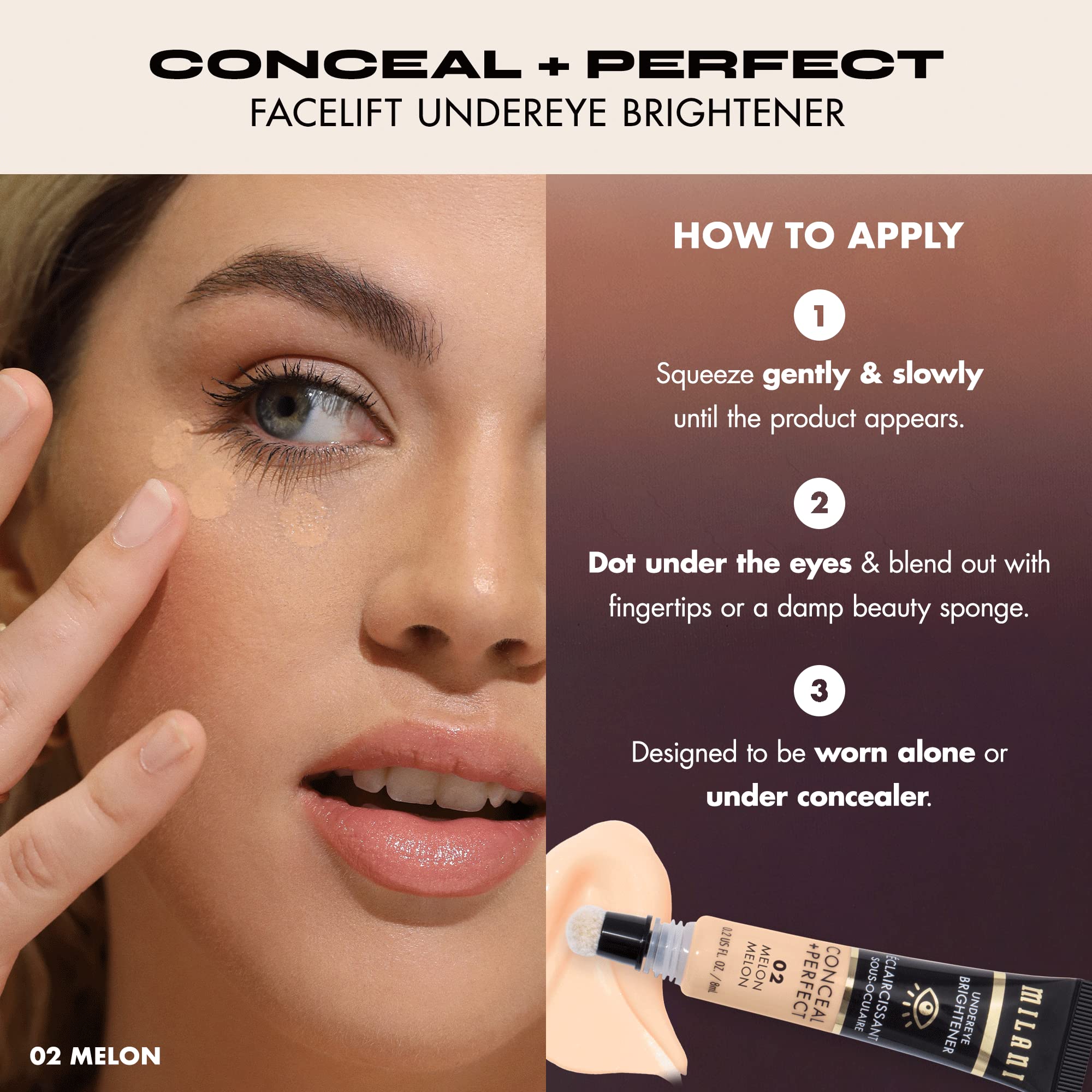 Milani Conceal + Perfect pigmentos correctores equilibran tono de ojeras.